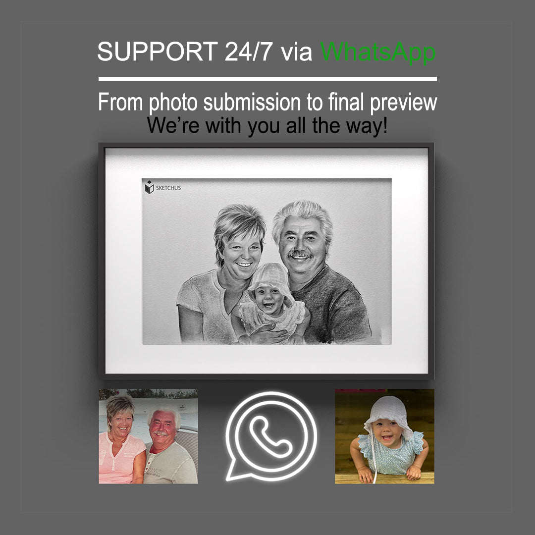 24/7 WhatsApp support for personalized artwork orders with quick assistance