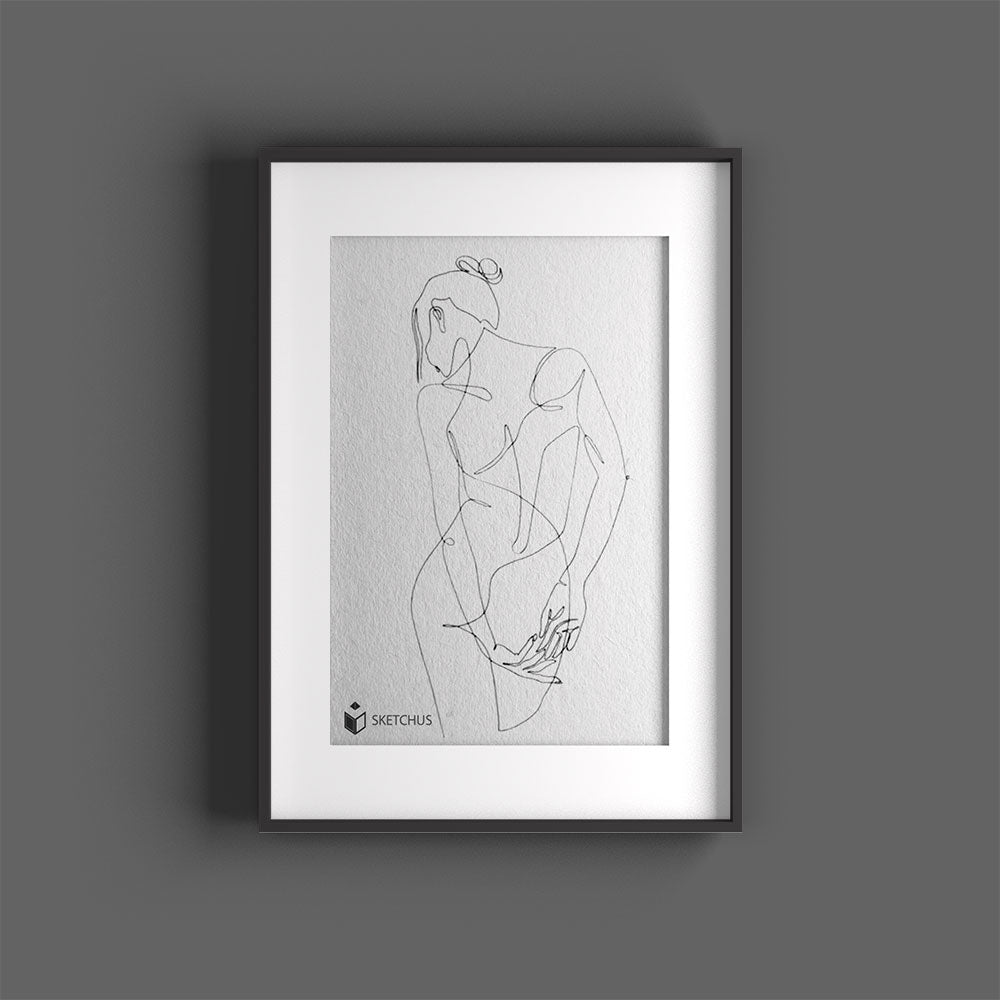 Personalized Poster in One Line Art - Convert photo to line drawing