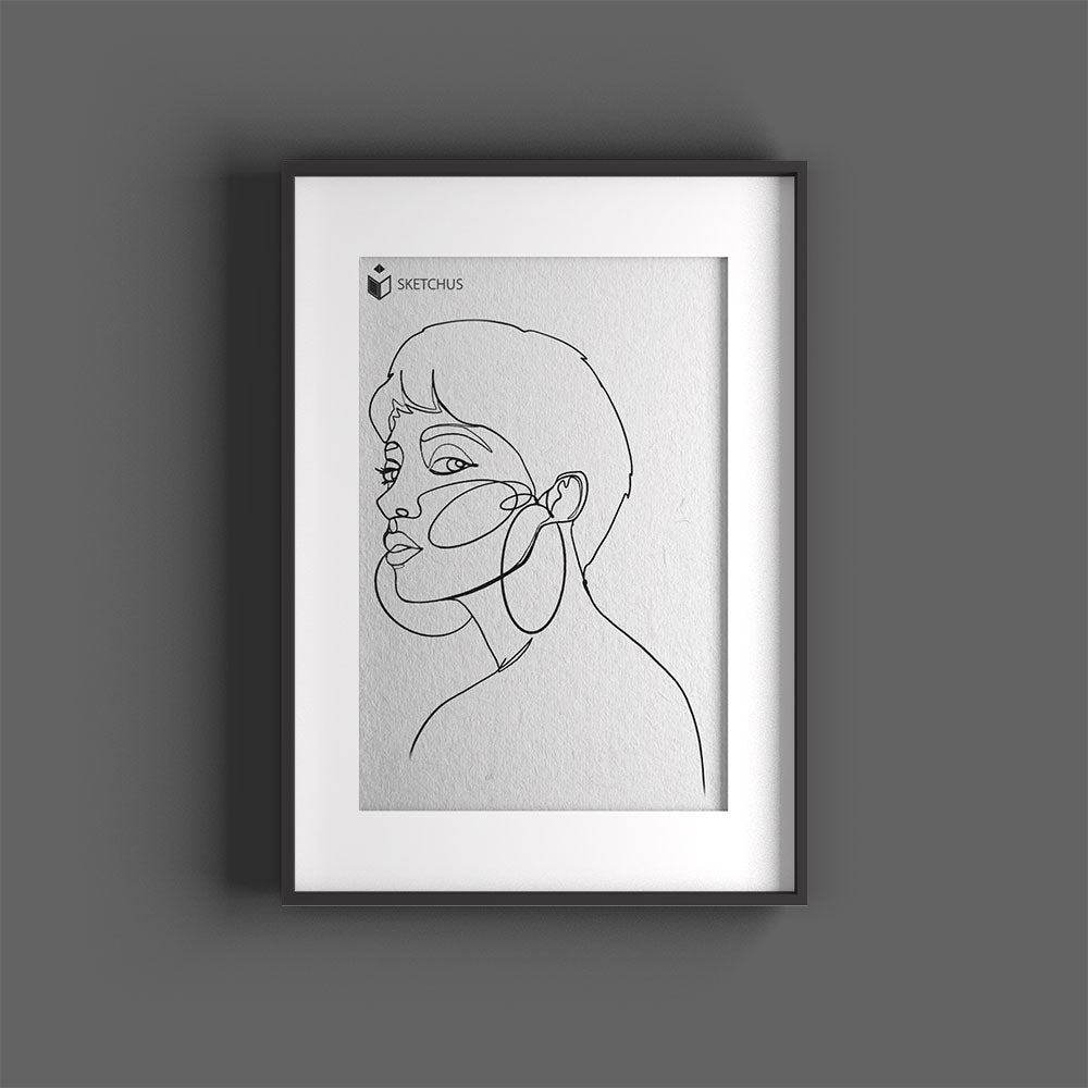 Personalized Poster in One Line Art - Convert photo to line drawing