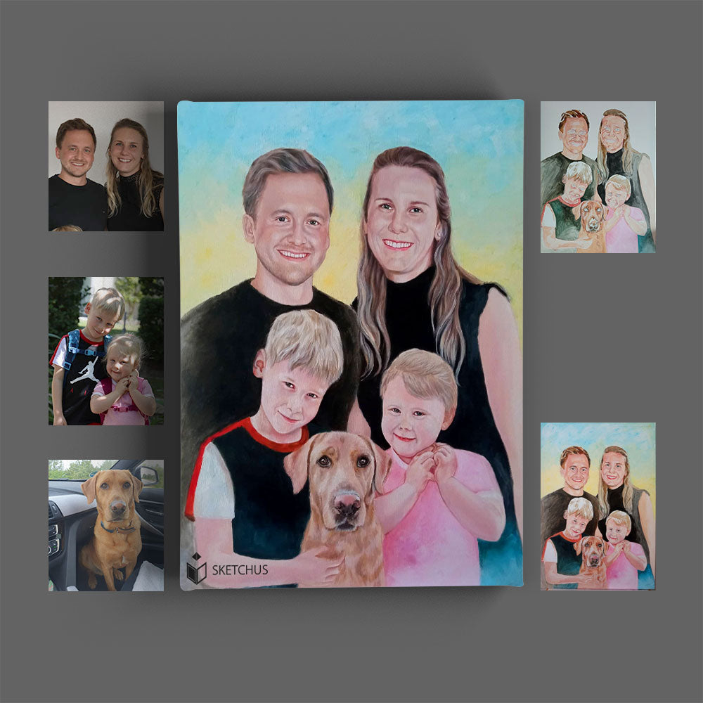 Portrait drawn from a photo Pencil Crayon Order a portrait based on a photo template. Custom Portrait From Photo